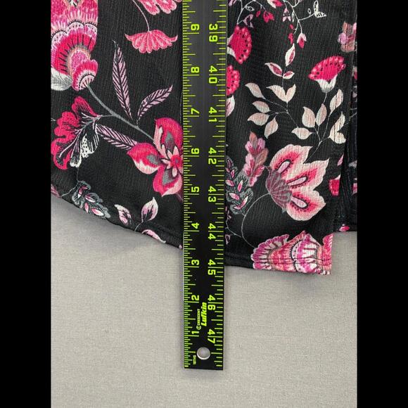 LulaRoe Womens Black Floral Vest Maxi Pink Flowers Sleeveless NWT Size Small - Picture 9 of 11